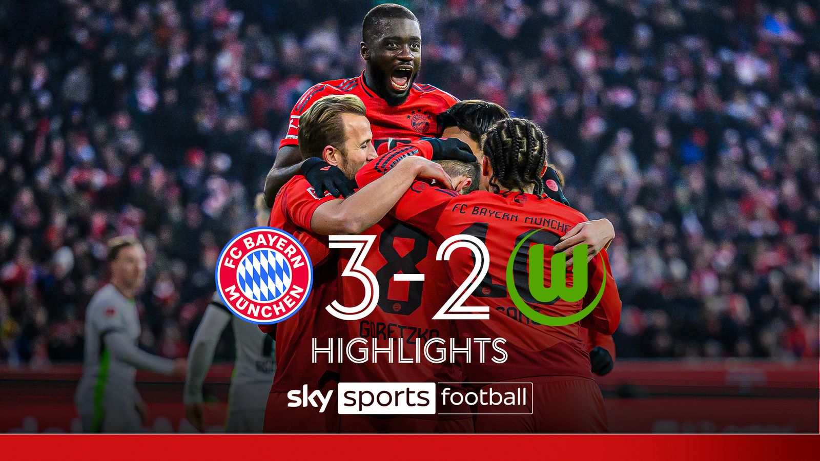 Highlights of the Bundesliga match between Bayern Munich and Wolfsburg
