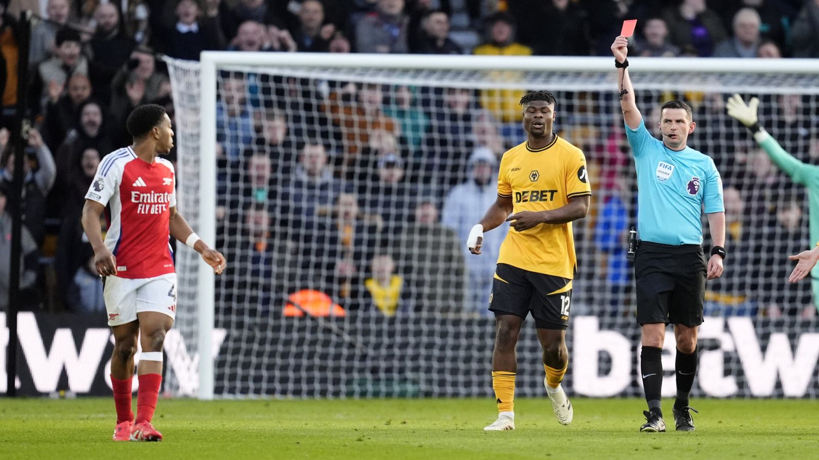 Myles Lewis-Skelly red card: Arsenal appeal defender's dismissal against Wolves after Mikel Arteta left 'fuming'