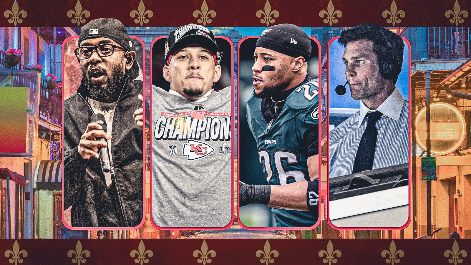 Super Bowl 2025: Welcome to the biggest party in sport! Patrick Mahomes, Saquon Barkley, Kendrick Lamar, Tom Brady and Taylor Swift descend on New Orleans