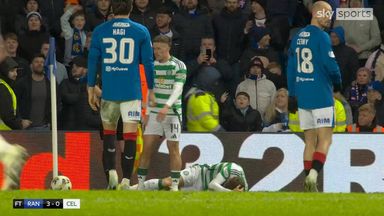 Engels struck by coin in Old Firm derby | 'Unacceptable, appalling and disgraceful'