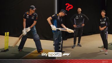 Verstappen's hilarious first attempt at cricket... with England cricketers!