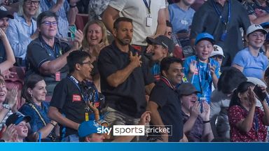 'No way!' | Bowler hit for six... his own dad makes the catch in the crowd!