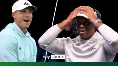 'It is a landslide!' | Åberg holes monster putt leaving Tiger shocked!