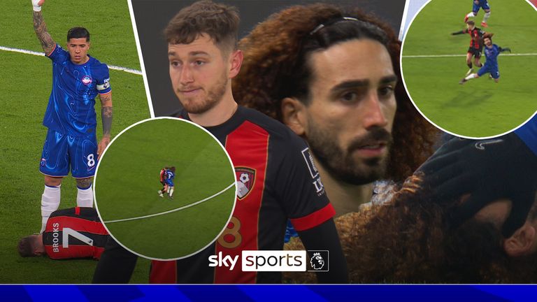 How the clash between Brooks and Cucurella unfolded!