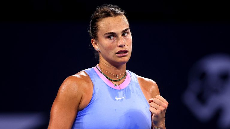 Belarus' Aryna Sabalenka beat Czech Republic's Marie Bouzkova at the Brisbane International in straight sets