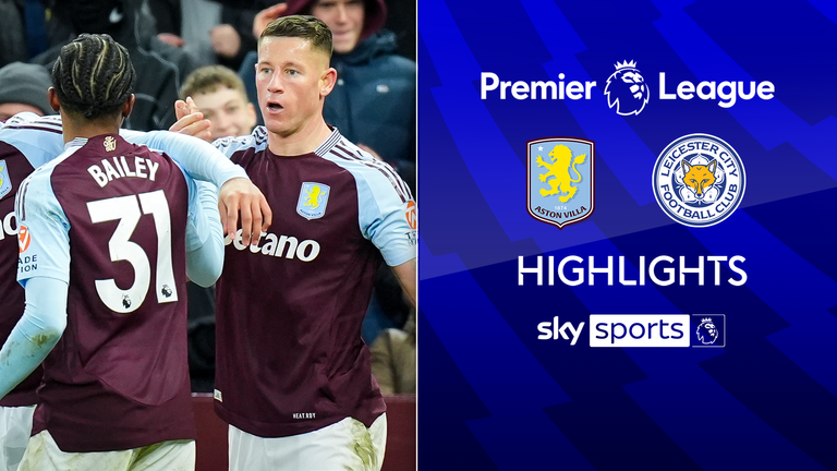 Aston Villa-Leicester Premier League highlights.