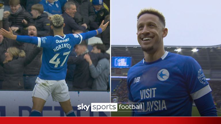 Callum Robinson scores brace in under five mins for Cardiff