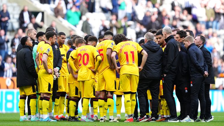 Sheffield United were relegated from the Premier League last season