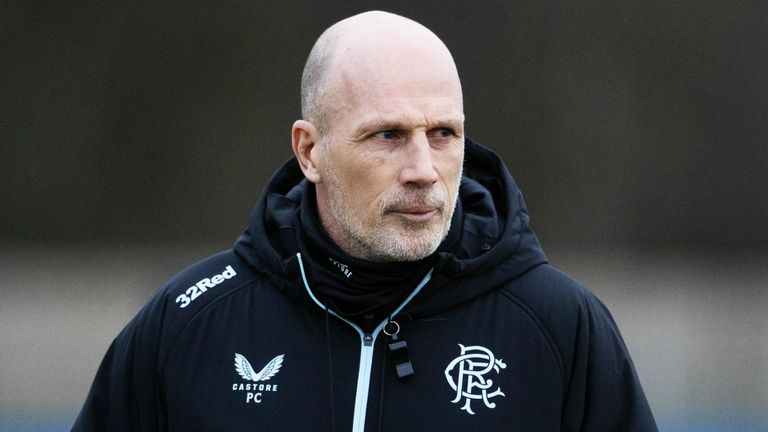 GLASGOW, SCOTLAND - JANUARY 17: Rangers manager Philip Clement during a Rangers training session at the Rangers Training Center, on January 17, 2025, in Glasgow, Scotland. (Photo by Alan Harvey/SNS Collection)