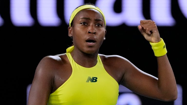 Coco Gauff beat Jodie Burrage 6-3 7-5 in the second round at the Australian Open