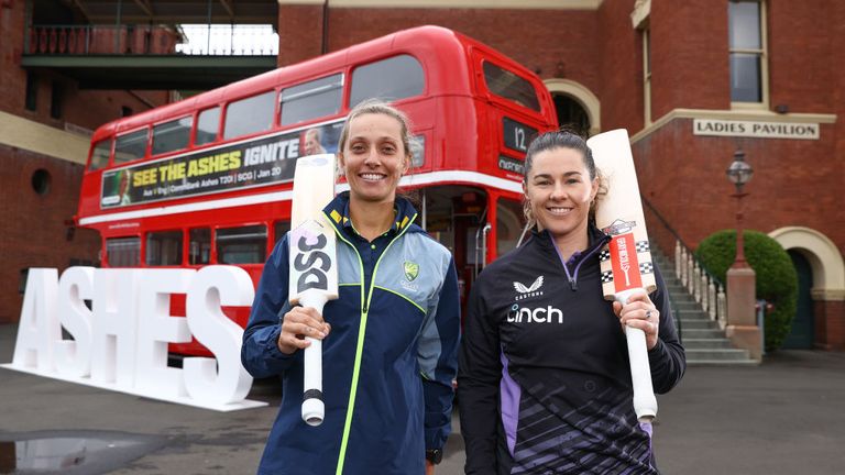 England's Tammy Beaumont and Australia's Ash Gardner ahead of the 2025 Women's Ashes