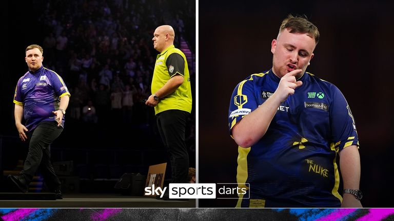 Lihatlah nyaris celaka Luke Littler saat melakukan tembakan sembilan dart di Sky Sports.