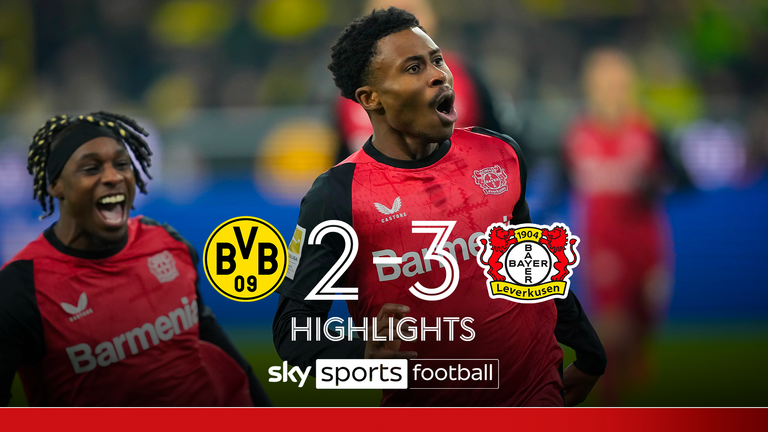 Highlights from Dortmund and Bayer Leverkusen in the Bundesliga.