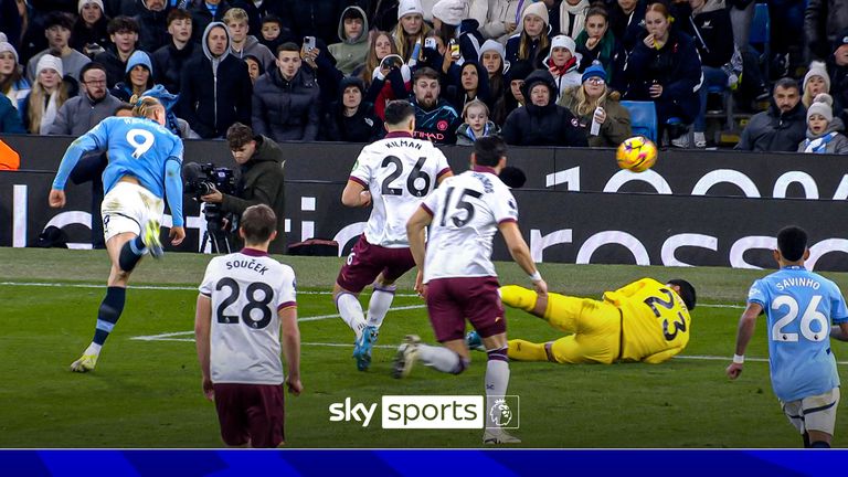 Erling Haaland scores a brace against West Ham