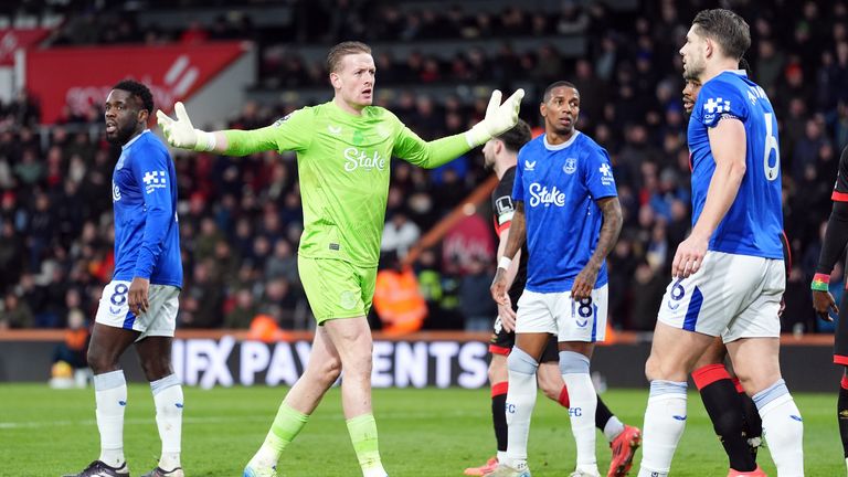 Pickford kept Everton in the game with his saves