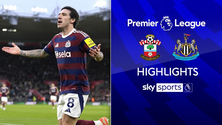 Highlights of the Premier League match between Southampton and Newcastle United.