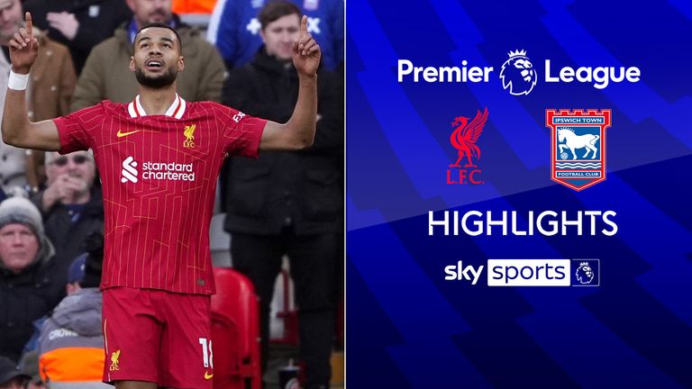 Highlights of the Premier League match between Liverpool and Ipswich Town.