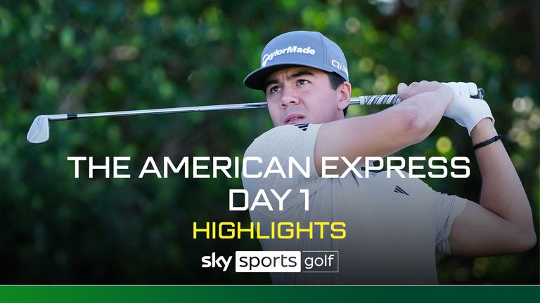 Highlights from the first round of The American Express tournament at the La Quinta Golf Club in California. 