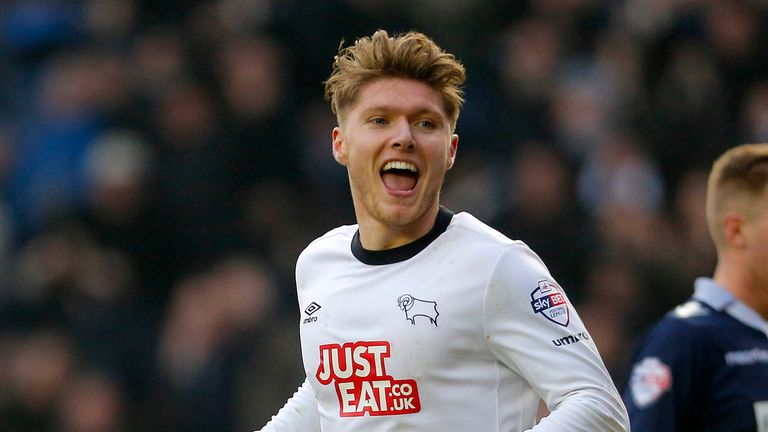 Jeff Hendrick of Derby County - Celebrating scoring his second goal of the match - Sky Bet Football Championship - Derby County vs Bolton Wanderers - IPro Derby Stadium - Season 2014/15 - 7 February 2015