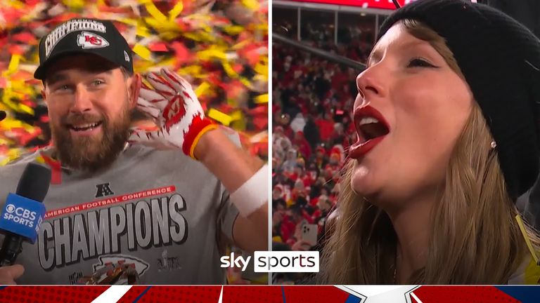 Travis Kelce memimpin Chiefs Sing-a-Long di Taylor Swift Watches On!  