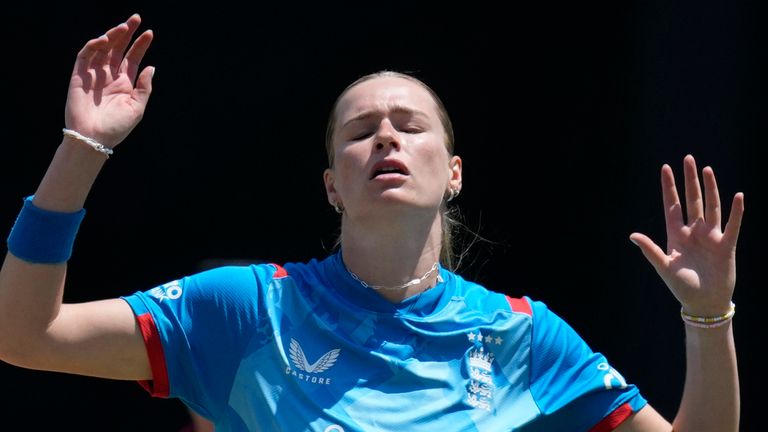 England's Lauren Bell, Women's Ashes (Associated Press)