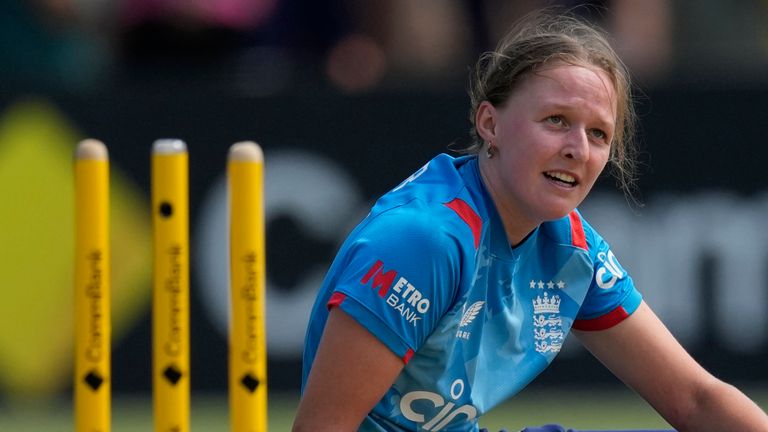 England's Lauren Filer, Women's Ashes (Associated Press)