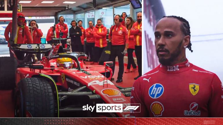 Lewis Hamilton's historic first drive at Ferrari