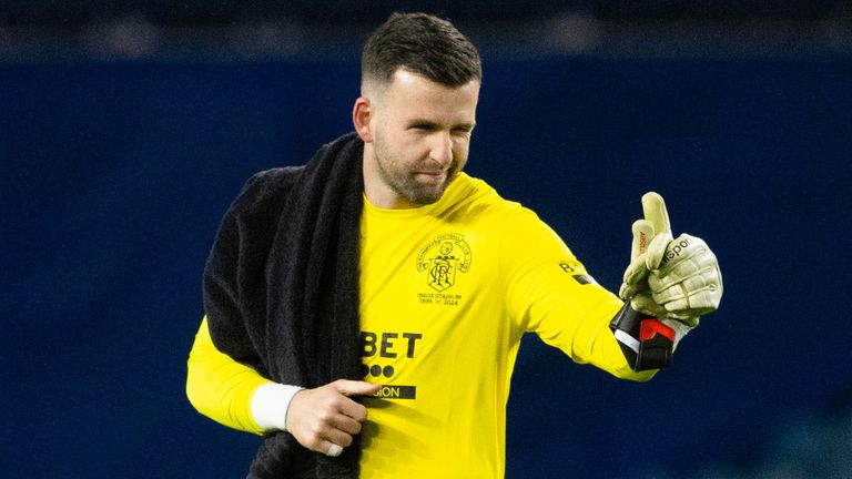 Liam Kelly melakukan debutnya di Rangers dalam kemenangan 1-0 atas Dundee di Ibrox bulan lalu