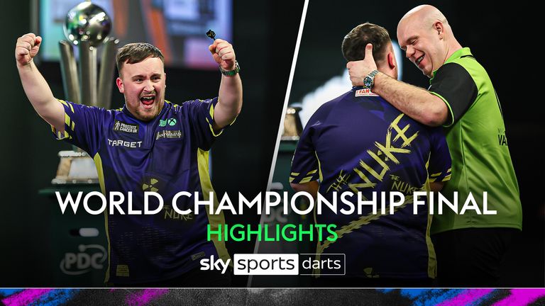 Luke Littler Against Michael van Gerwen in the World Darts Championship Final