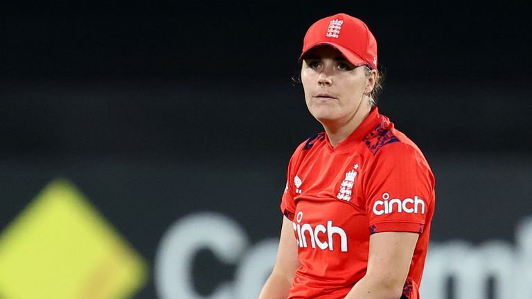 England vice-captain Nat Sciver-Brunt looks on during the Women's Ashes second T20