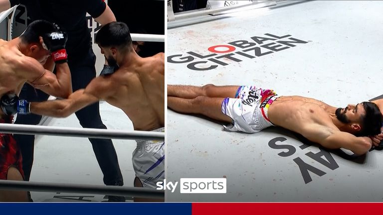 ON TARGET! ONE fighter lands NASTY body-shot KO! 