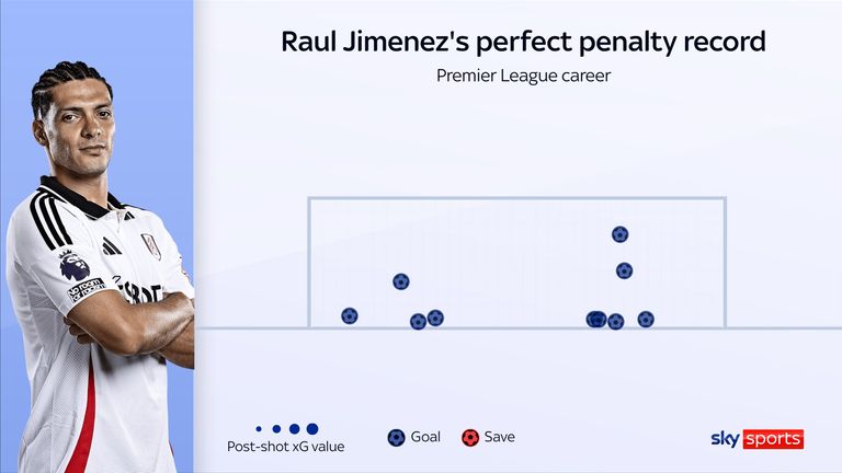 Raul Jimenez's 10 goals in the Premier League