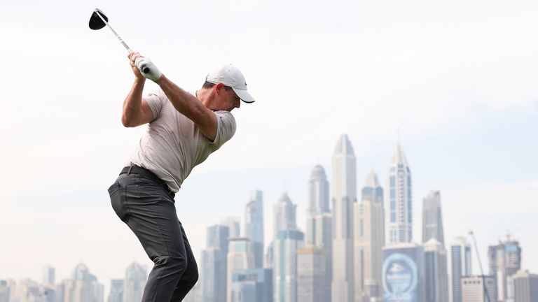 Rory McIlroy is bidding to win a third succesive Dubai Desert Classic title