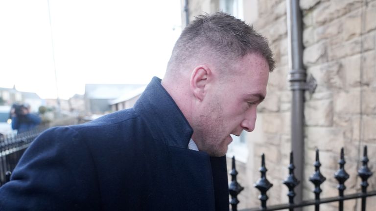 Stuart Hogg was sentenced to a community payback order after he admitted abusing his estranged wife