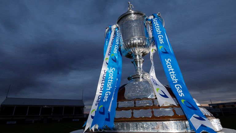 A general view of the Scottish Cup trophy