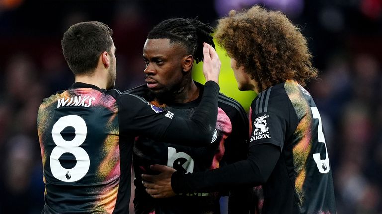 Leicester City's Stephy Mavididi celebrates their equaliser