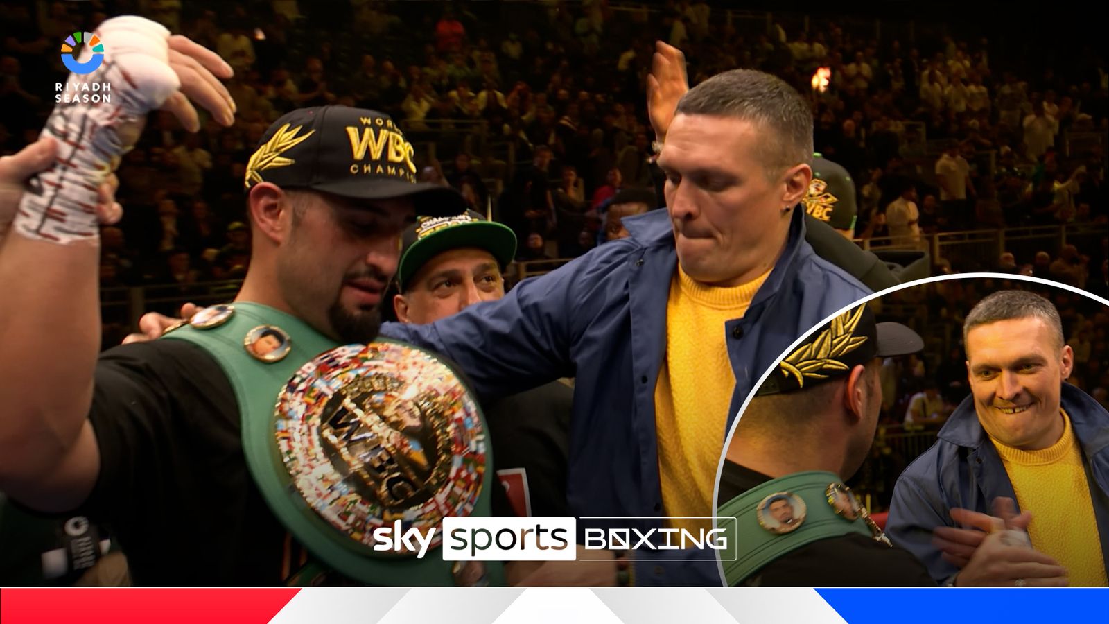 Usyk presents Kabayel with interim belt after INCREDIBLE KO against Zhang