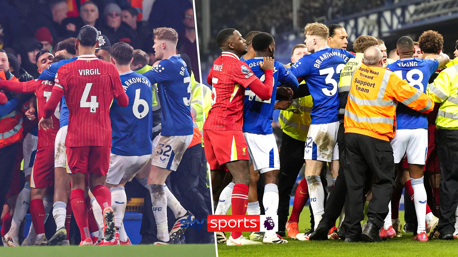 ‘Utter MAYHEM!’ | Last Goodison derby ends in chaos with FOUR reds shown!