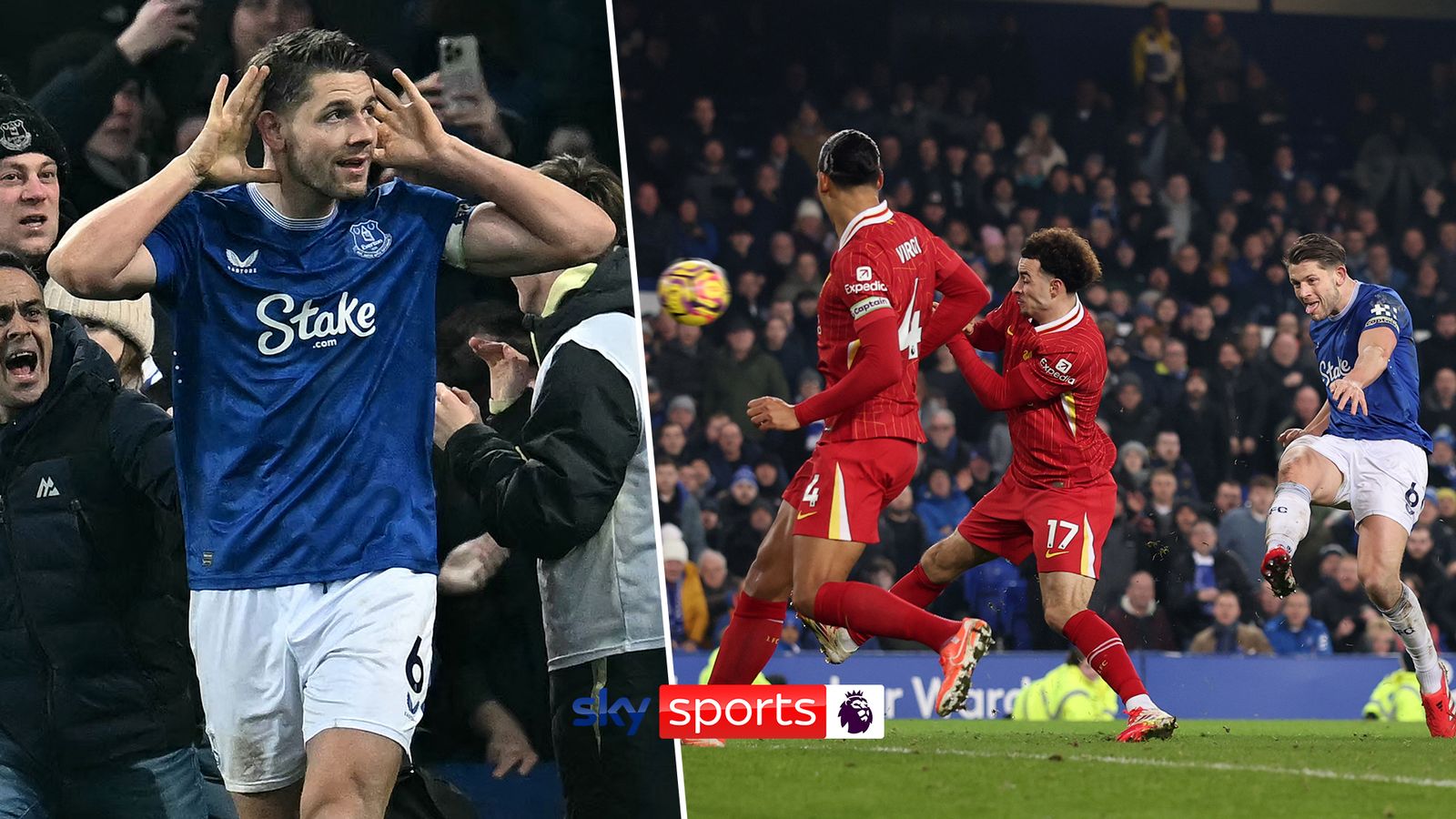 SCENES at Goodison Park! Tarkowski scores dramatic last-gasp derby equaliser!