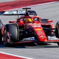 Lewis Hamilton drives the 2024 Ferrari at the Circuit de Barcelona-Catalunya (Pic: Pirelli)