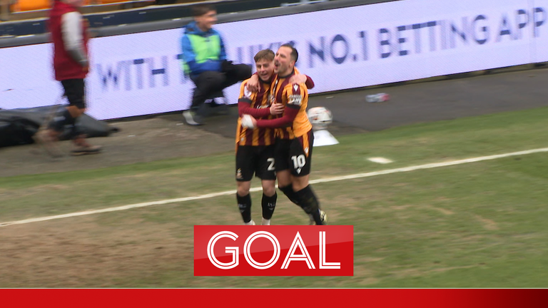 Bradford City take the lead.