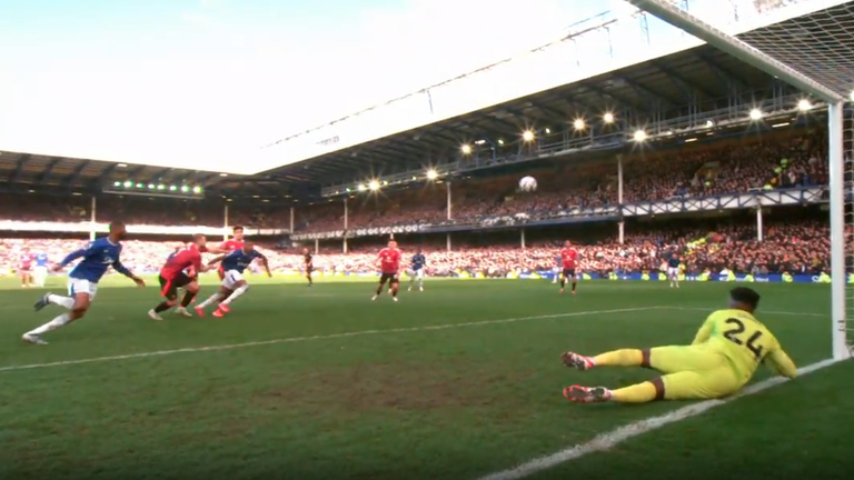 Matthijs de Ligt grapples with Ashley Young in the penalty incident