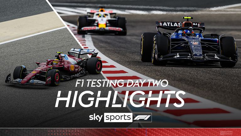 Highlights from the morning session of day two of F1 Testing as Lewis Hamilton topped the time sheets.