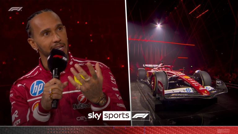 Ferrari reveal striking red for their SF-25 Ferrari F1 car as Lewis Hamilton says he feels 'invigorated' for first Ferrari season