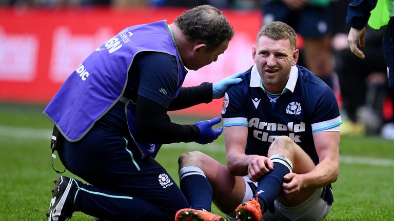 Scotland lost playmaker Finn Russell and wing Darcy Graham after the pair clashed heads