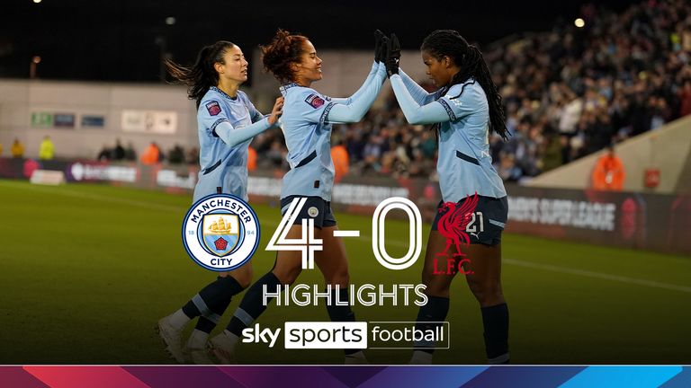 Manchester City 4-0 Liverpool WSL highlights