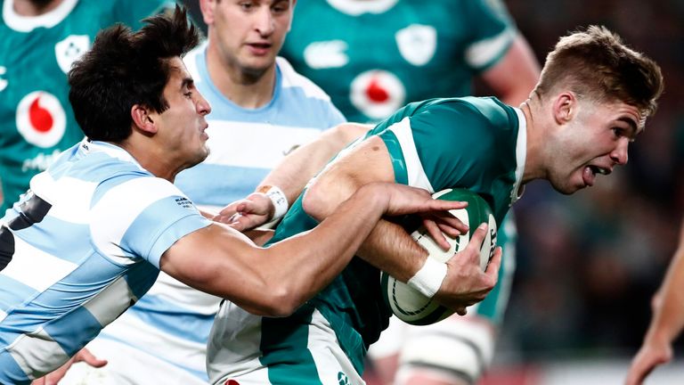 Ireland out-half Jack Crowley helped his side to a 22-19 win over Argentina in Dublin on Friday night