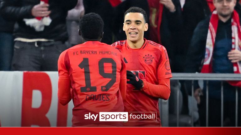 Jamal Musiala scores solo stunner as Bayern thrash Frankfurt