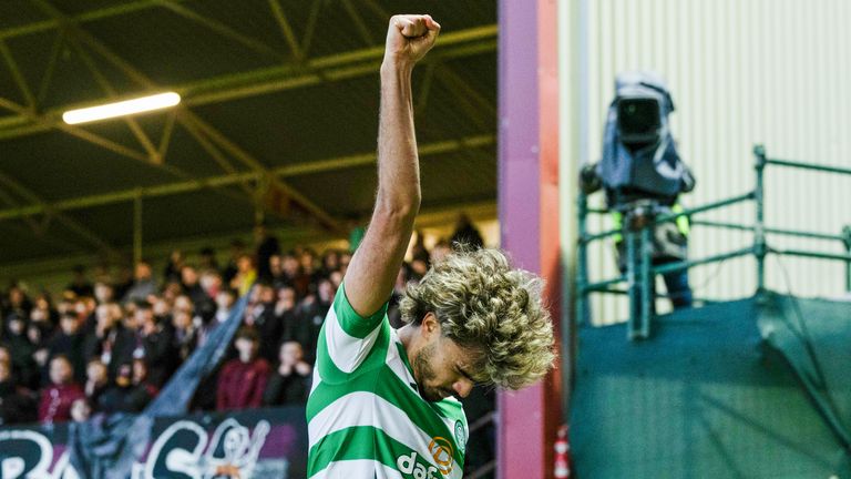 Jota celebrates his return to Celtic after 18 months