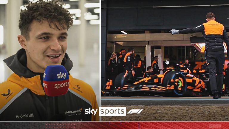 Lando Norris Setelah mengendarai mobil McLaren baru untuk pertama kalinya